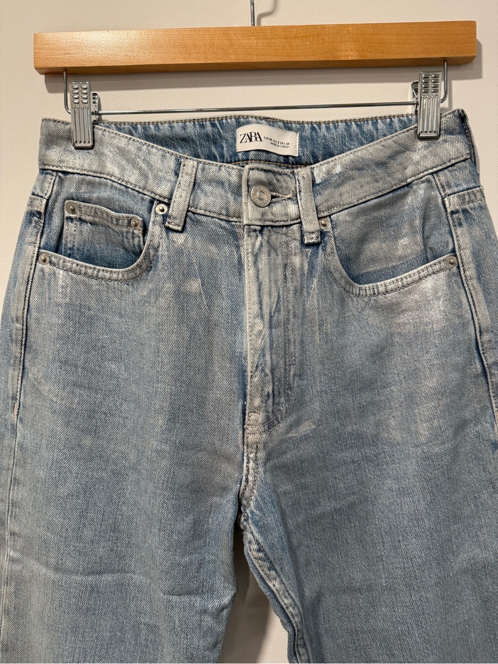 ZARA Metallic Jeans